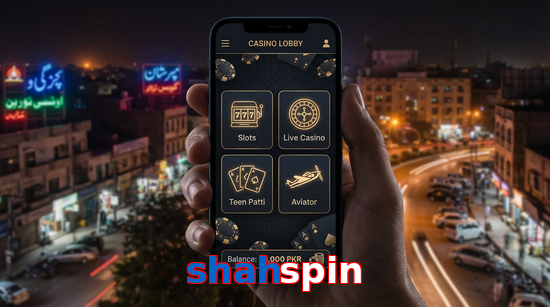 Main screen of Shahspin app page for PK players